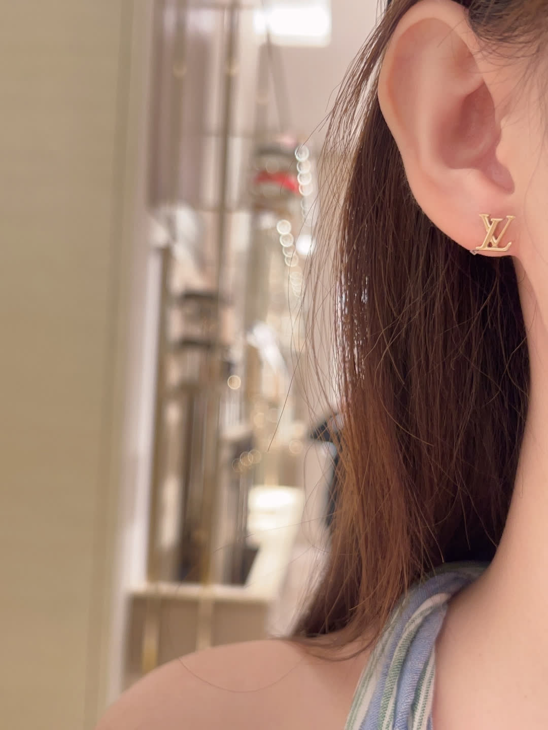 Louis Vuitton Gold Tone Earrings